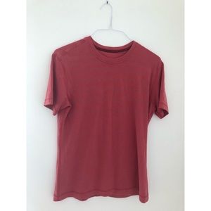 Lululemon Red Shirt with Subtle Waves